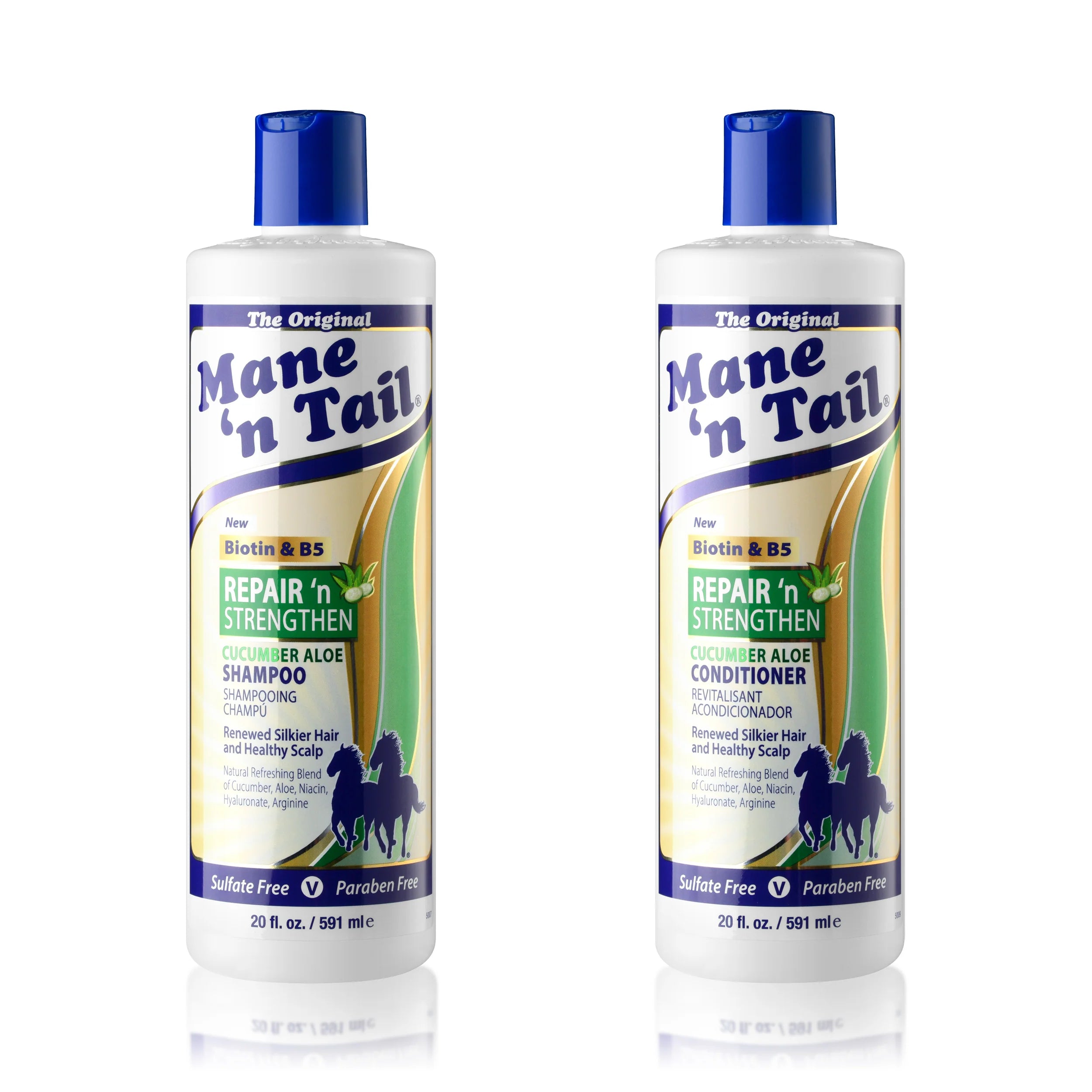 Duo reparador y fortalecedor de shampoo y acondicionador Mane 'n Tail